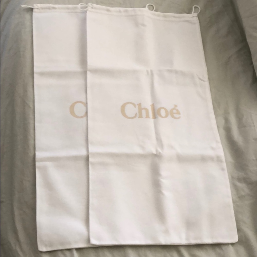 (2) Chloe large dust bags